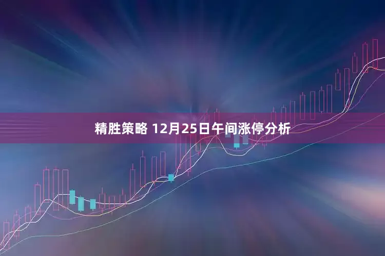 精胜策略 12月25日午间涨停分析